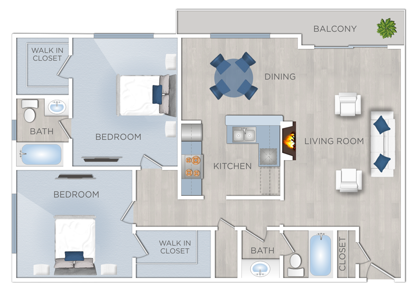 Two Bedroom Apartments in Valley Village, CA Club Riverside